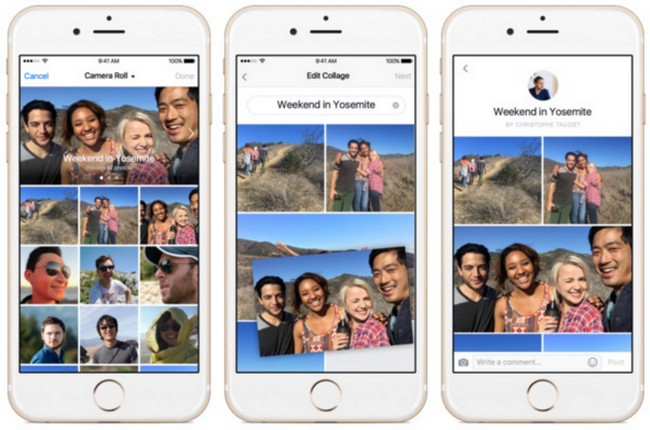 Facebook fitur Edit Collage