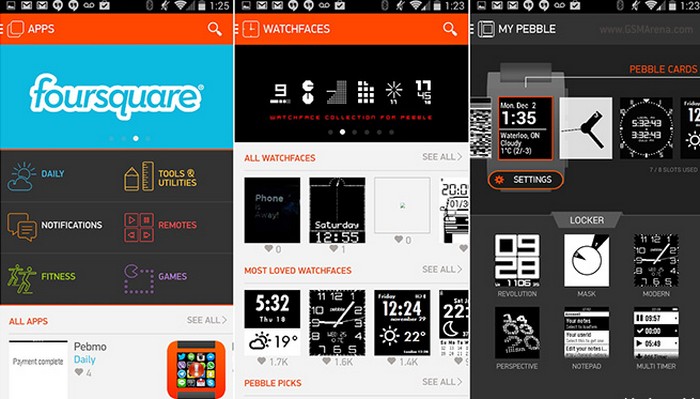 Pebble App Store di Android