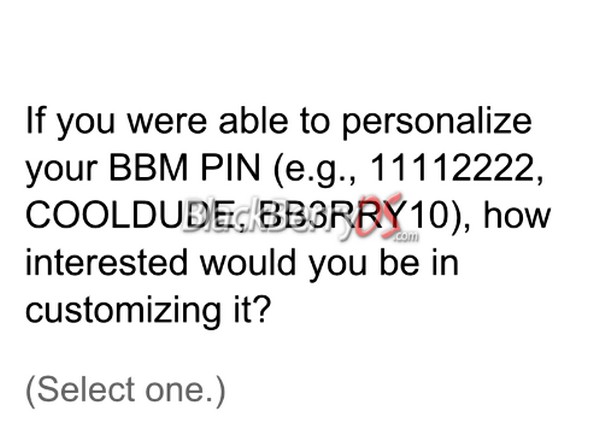 Survei BlackBerry untuk PIN BBM