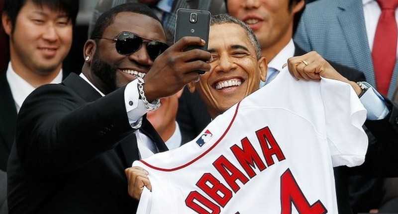 Barack Obama foto selfie bareng David Ortiz
