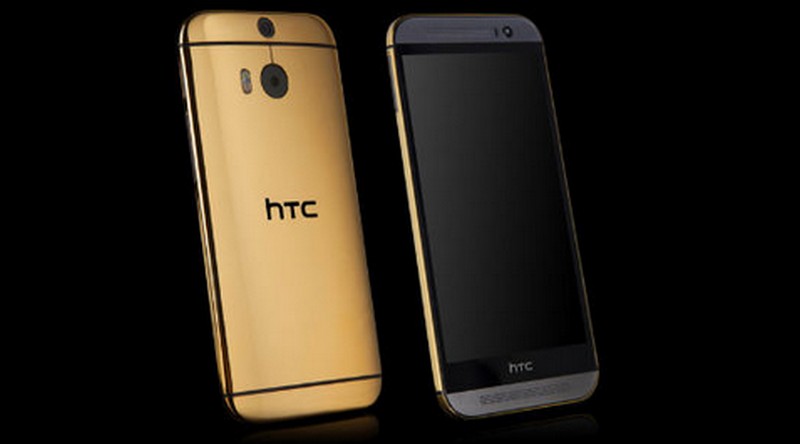 HTC One M8 berlapis emas 24 karat (2)