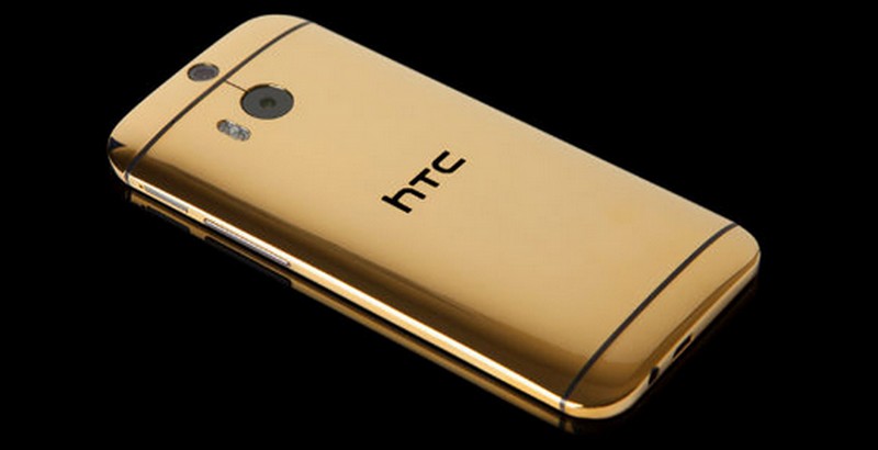 HTC One M8 berlapis emas 24 karat