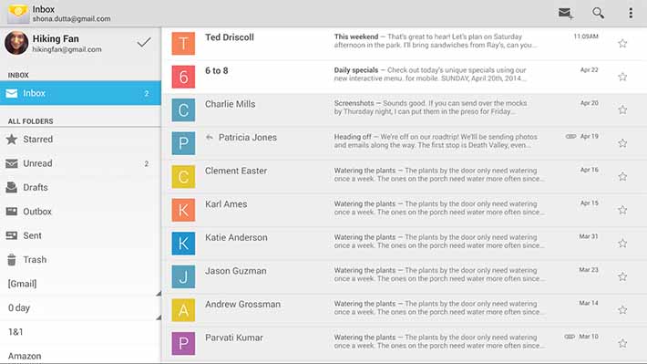 AOSP-Email-screenshot