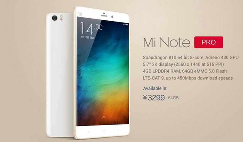 Xiaomi Mi Note Pro premium