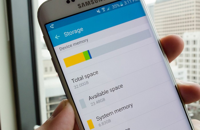 Samsung Galaxy S6 storage