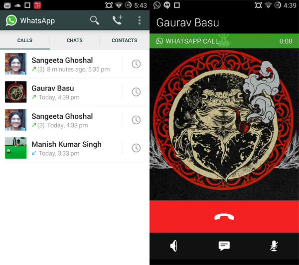 voice calling WhatsApp