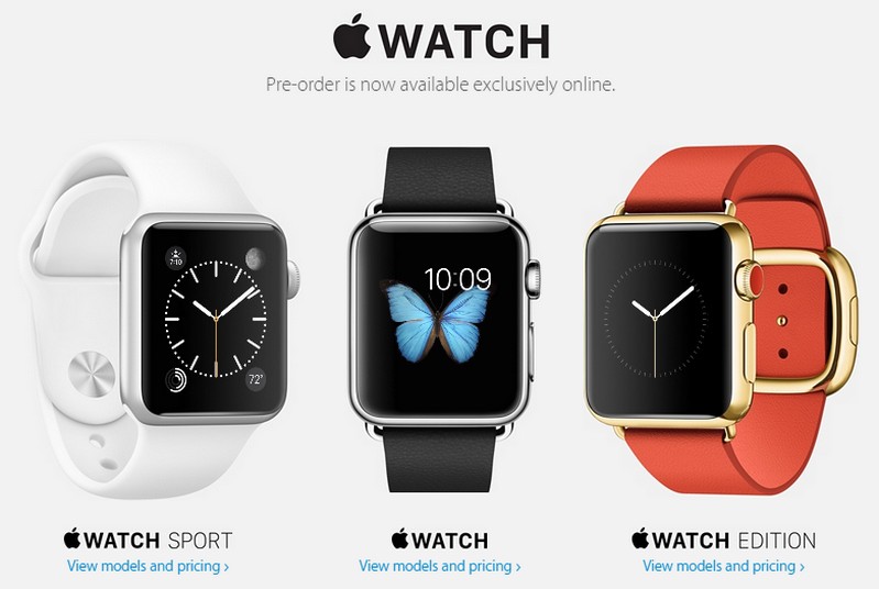 Apple Watch pre order via web Apple Store