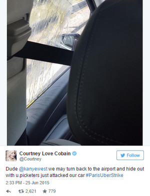 Demo Uber di Paris tweet