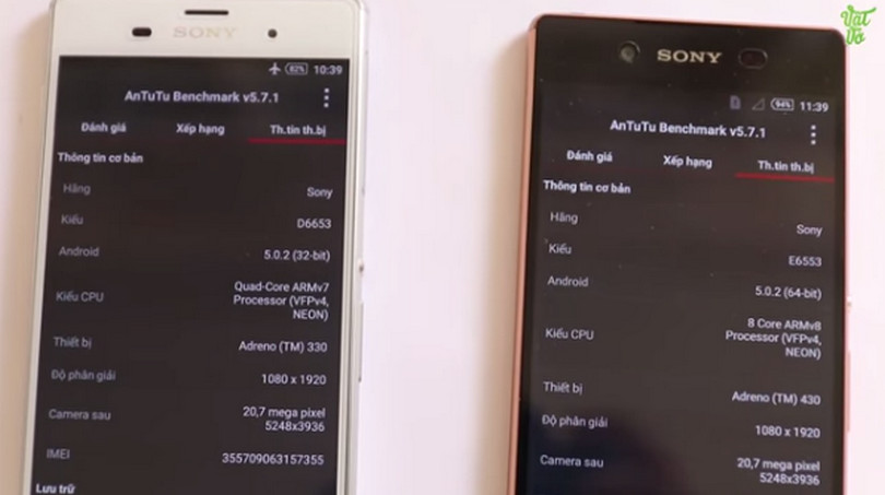 Sony Xperia Z4 vs Xperia Z3 benchmark