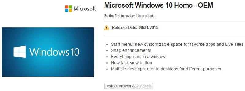 windows 10 rilis 31 Agt