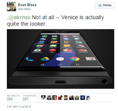 BlackBerry Android evleaks