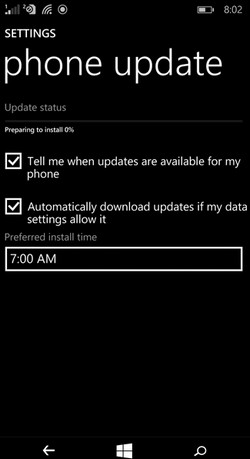 Update Windows 10 di Lumia 540 gbr.11