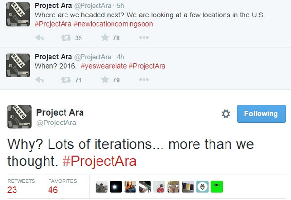 Tweet Project Ara