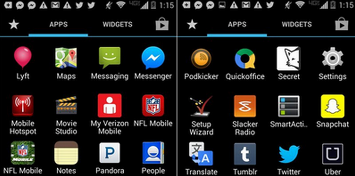 Android home screen