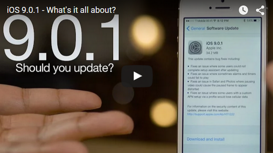 Update iOS 9.0.1