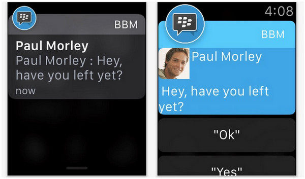 BBM-an di Apple Watch