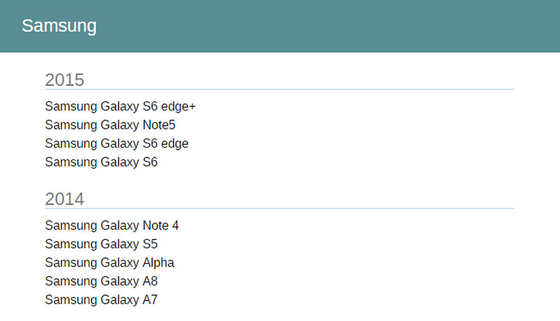 Daftar perangkat dapat Marshmallow 1 Samsung