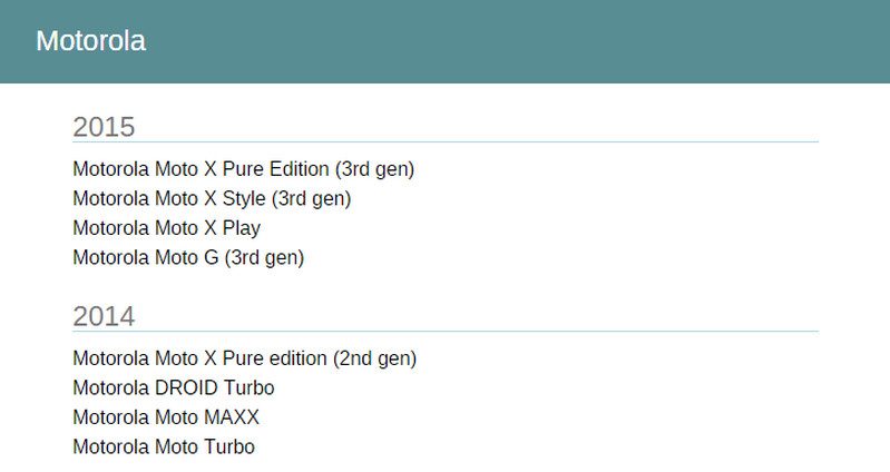 Daftar perangkat dapat Marshmallow 4 Motorola