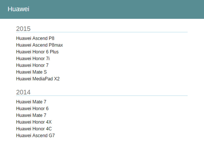 Daftar perangkat dapat Marshmallow 6 Huawei