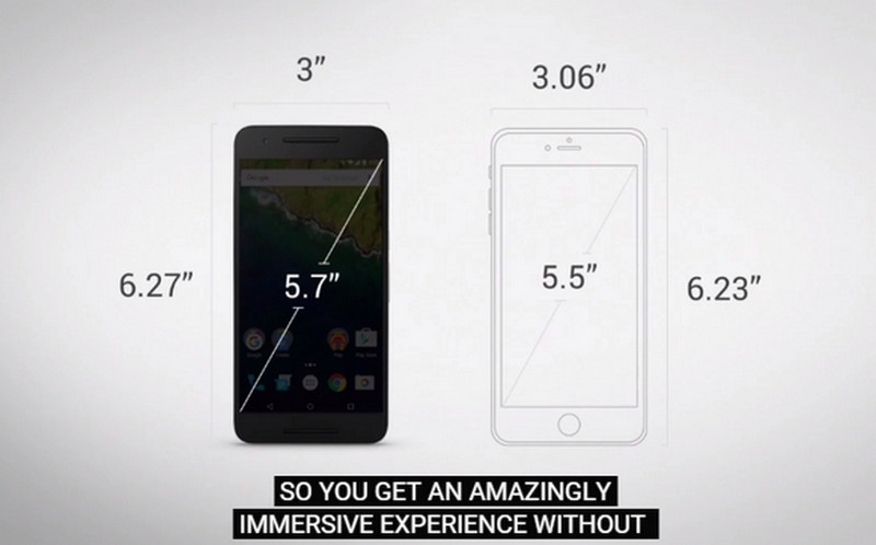 Nexus 6P rasio layar-ke-bodi 2