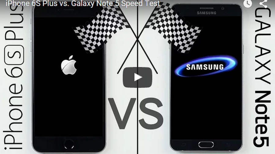 iPhone 6s Plus VS Galaxy Note 5 Speed Test