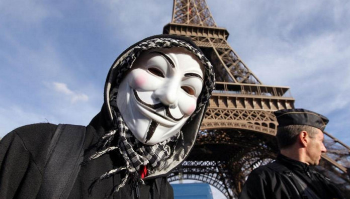 Anonymous hacker  #OpParis