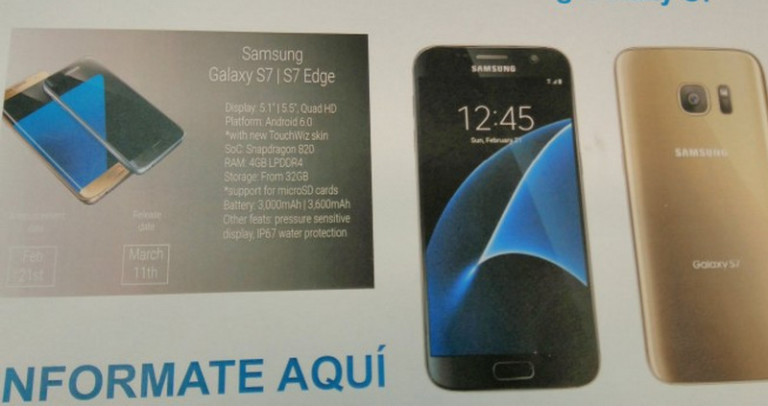 Brosur Samsung Ungkap Spesifikasi Galaxy S7 & S7 Edge