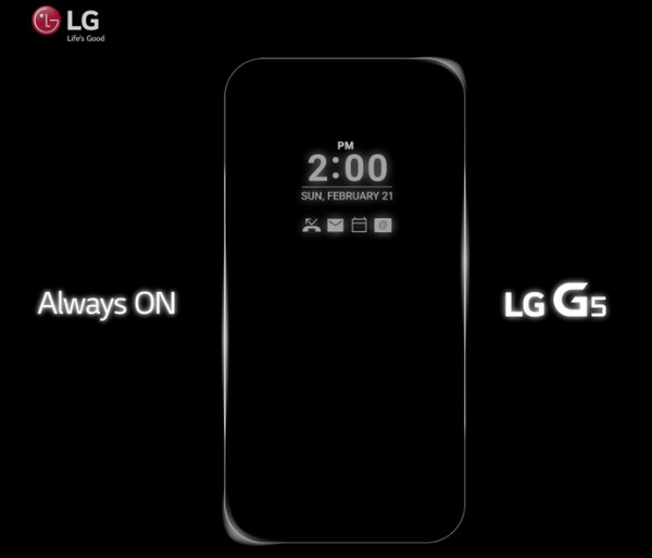 LG G5 layar Always On