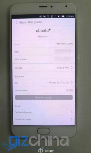 Meizu Ubuntu smartphone