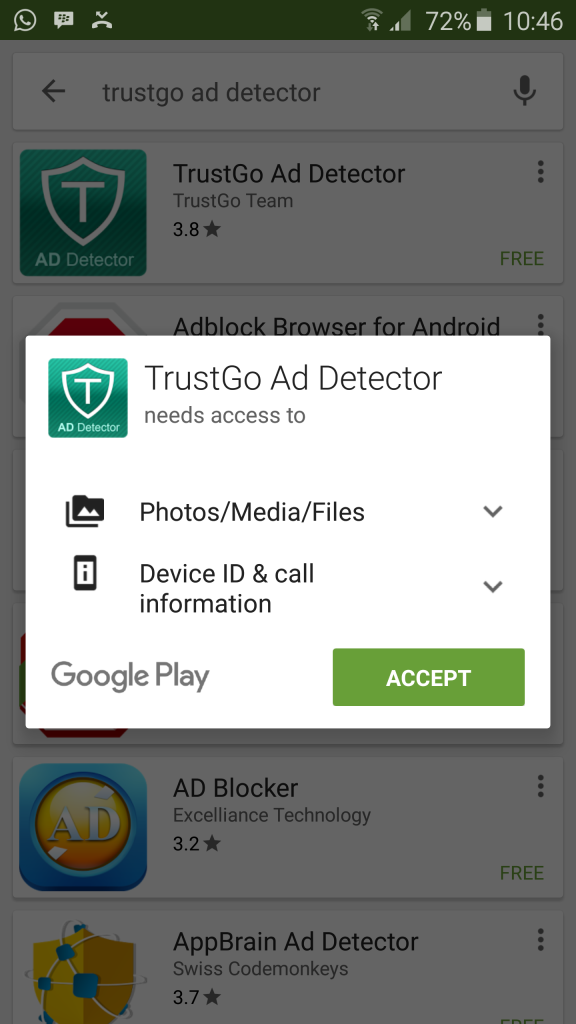 TrustGo Ad Detector