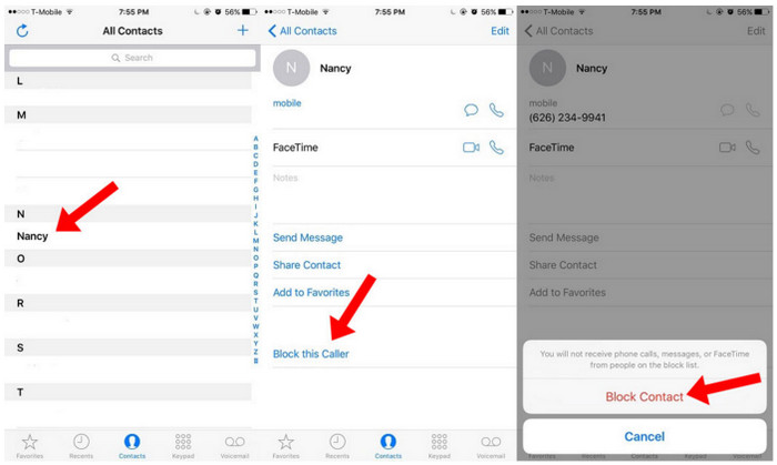 Block telpon di iPhone