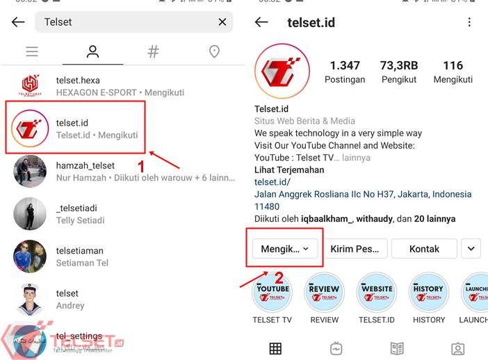 Cara mencari teman di Instagram