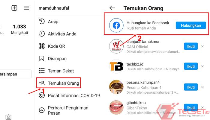 cara mencari teman di ig
