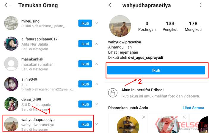 cara mencari teman di ig