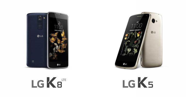 LG Perkenalkan Seri K8 dan K5