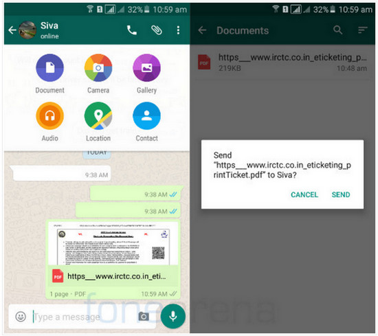 WhatsApp kirim file PDF