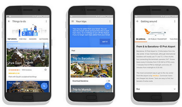Google Trips screenshot
