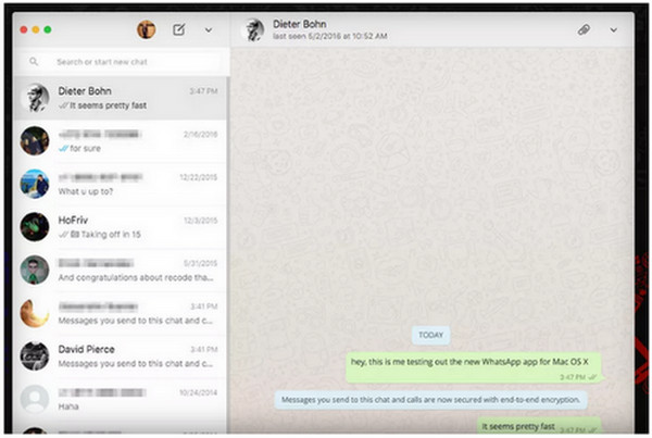 WhatsApp di Mac