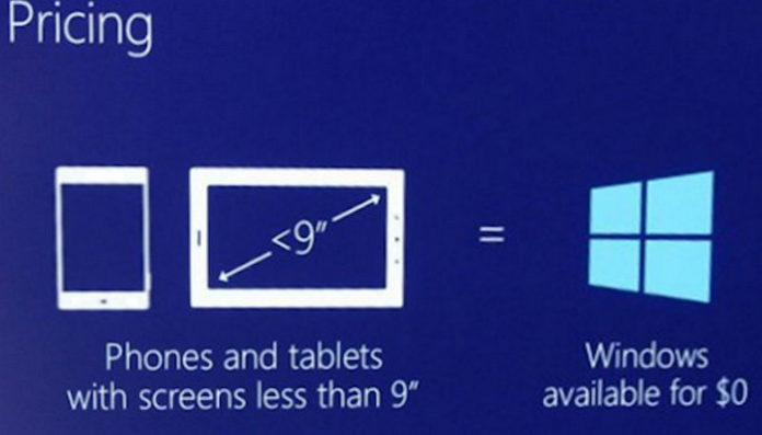 Windows 10 mobile free di 9 inci