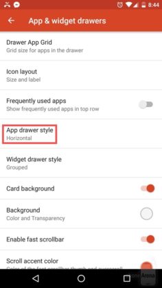 Ubah Arah Scrolling App Drawer dengan Nova Launcher