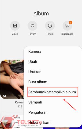 cara mengunci album foto