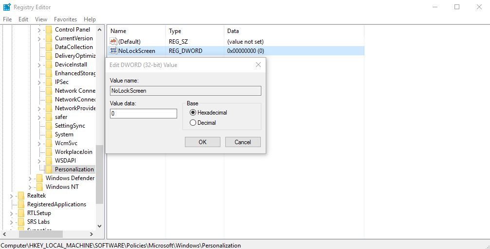 cara menghilangkan lockscreen windows 10