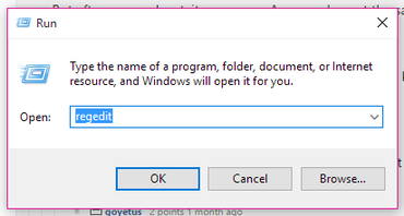 type-regedit