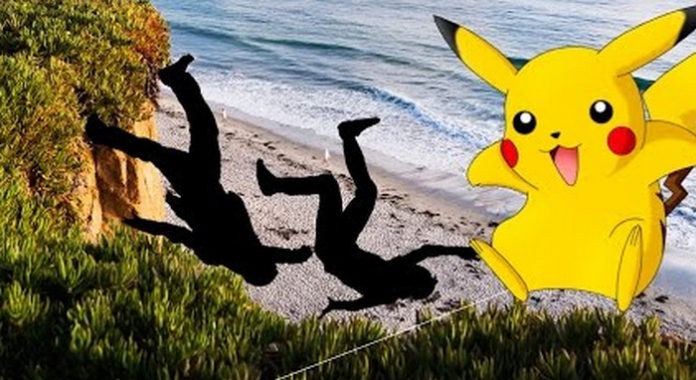 Pokemon Go jatuh dari tebing
