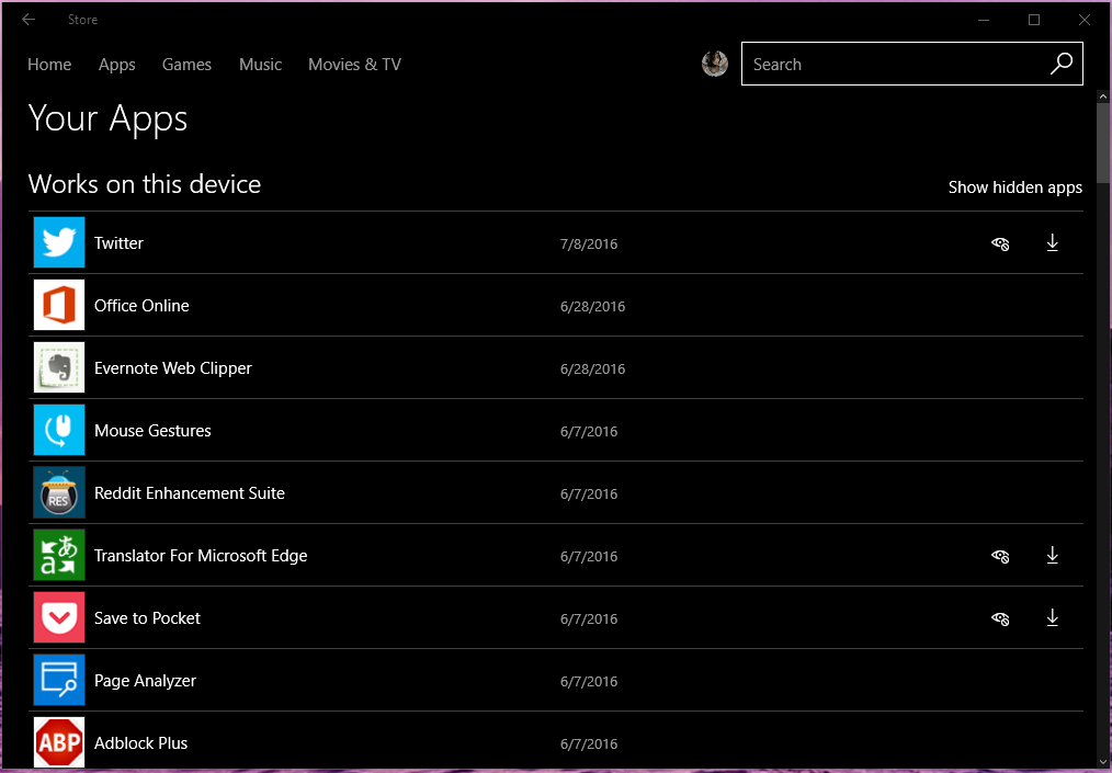 history aplikasi di windows mobile