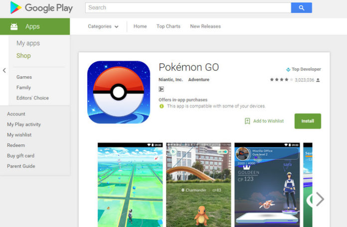 Pokemon Go Play Store