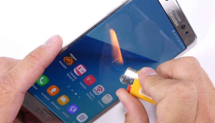 Samsung Galaxy Note 7 dibakar