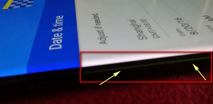Samsung Galaxy Note 7 sinar keluar dari samping