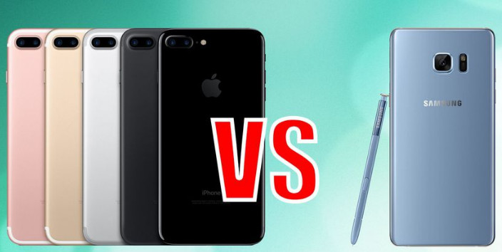 Ini Keunggulan Galaxy Note 7 Dibanding iPhone 7 Plus