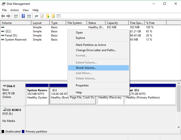 Cara Membagi Partisi Baru di Windows 10